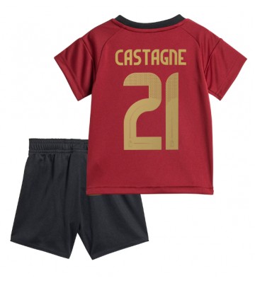 Belgien Timothy Castagne #21 Replika Babytøj Hjemmebanesæt Børn EM 2024 Kortærmet (+ Korte bukser)